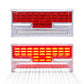 Red LED truck side marker light with clear housing, illuminated grid and underglow reflector strip