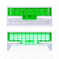 Green LED truck side marker light with clear housing, glowing LED grid and underglow strip