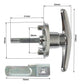 Zinc alloy T-handle body lock size diagram with mounting hardware dimensions