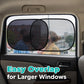 Car PVC mesh electrostatic window sunshade films, dark oval panels