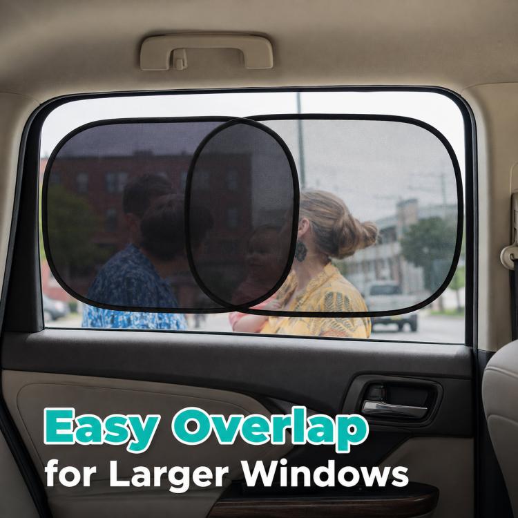 Car PVC mesh electrostatic window sunshade films, dark oval panels