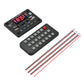 Bluetooth audio decoder board kit with remote and jumper wires, red LED display