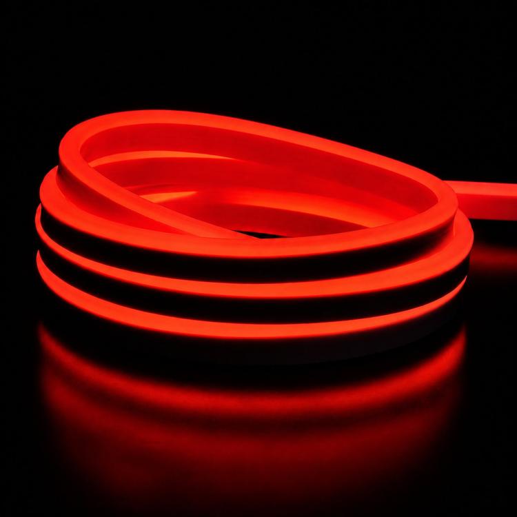 Red LED neon rope light roll, flexible waterproof cuttable light strip coil