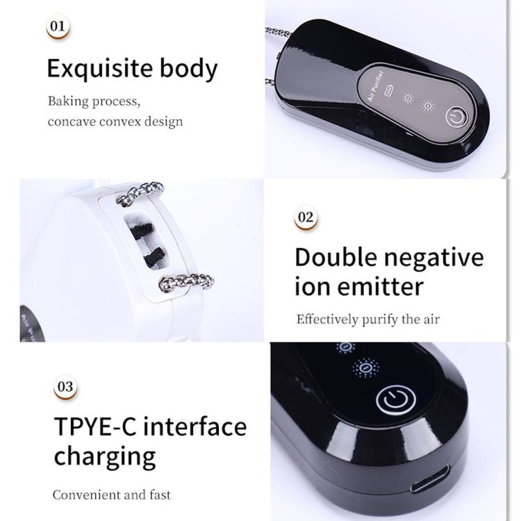 Wearable Personal Air Purifier Cordless Neck Air Ionizer