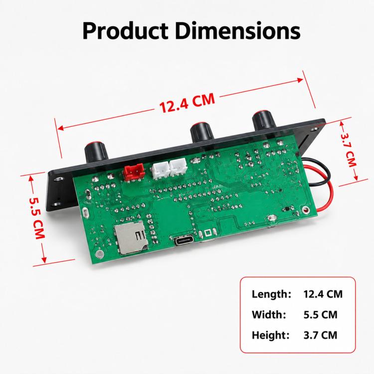 2 X 10W Amplifier Board Car Bluetooth MP3 Decoder Board Cartridge Speaker Player, Color Box Large Remote Control, Color Box Small Remote Control