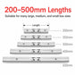 Stainless steel crossbar brackets in multiple lengths, 200–500mm
