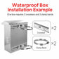Stainless steel crossbar brackets and clamp bands for waterproof electrical box mounting