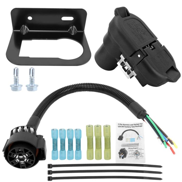7-Pin Trailer Retrofit Plug Harness Connector Kit, CP-1129, CP-1130