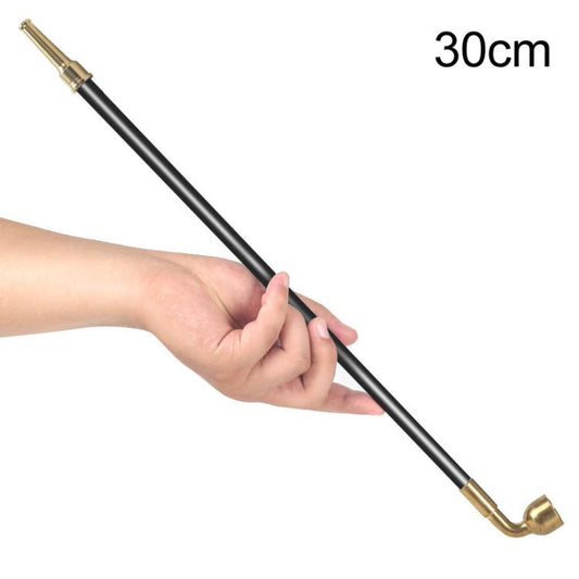 Handcrafted Vintage Long Wooden Tobacco Pipe with Solid Brass Bowl & Mouthpiece Traditional Smoking Stem, 20cm, 25cm, 30cm, 35cm, 40cm, 45cm