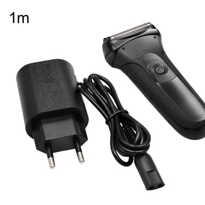 Braun shaver EU plug charger with 1m black cable and power cord connector