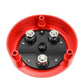 4-position dual battery cut-off switch terminals, red base with copper M10 studs