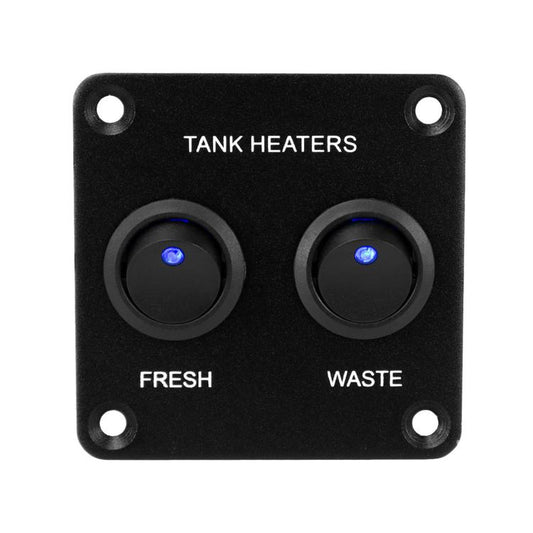 RV Peephole Button Switch Panel LED Light Water Tank Heater Control Switch, 2-digit, 3-digit