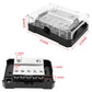Transparent cover car audio amplifier grounding box with metal terminal block and mounting holes