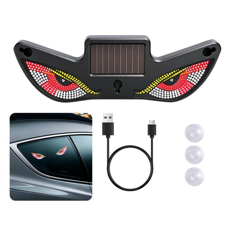 Car LED Wireless Solar-Powered Evil Eye Triangular Window Decorative Light, Y5, Y6, Y7