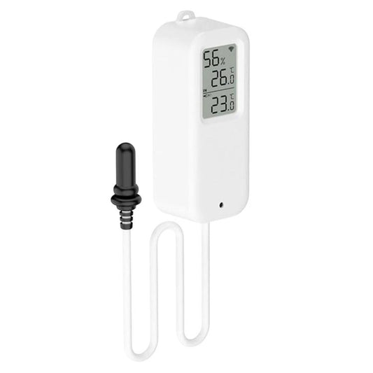 Wifi Wireless Smart Temperature Humidity Meter With Lanyard High-Precision Thermometer For Mobile Phone Remote Monitoring, No Display Screen, With Display Screen, With Probe & Screen