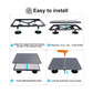 White magnetic roof bracket with protective cover and four black base feet