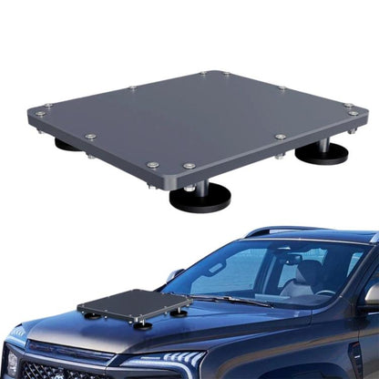 Gray aluminum alloy magnetic roof bracket with anti-hail cover, for Starlink Mini