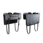 Gray tailgate bike protection pad with two padded sections and hanging strap loops