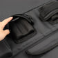 Tailgate bike protection pad with secure hook-and-loop strap panel detail