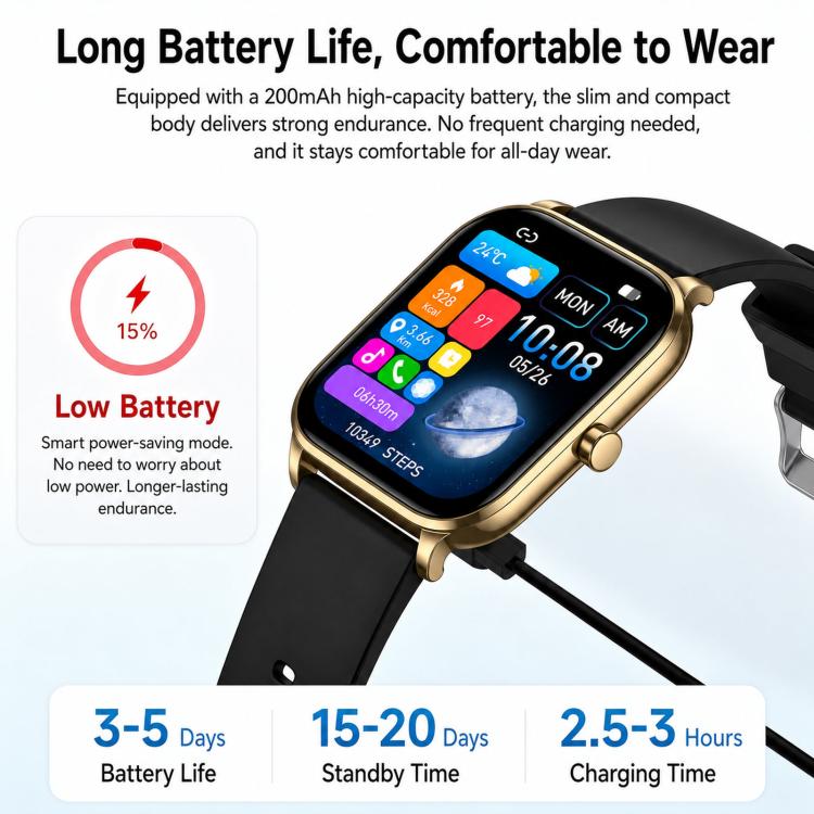 Y8 Smart Watch With Bluetooth Call Fitness Tracker Heart Rate Sleep Monitor