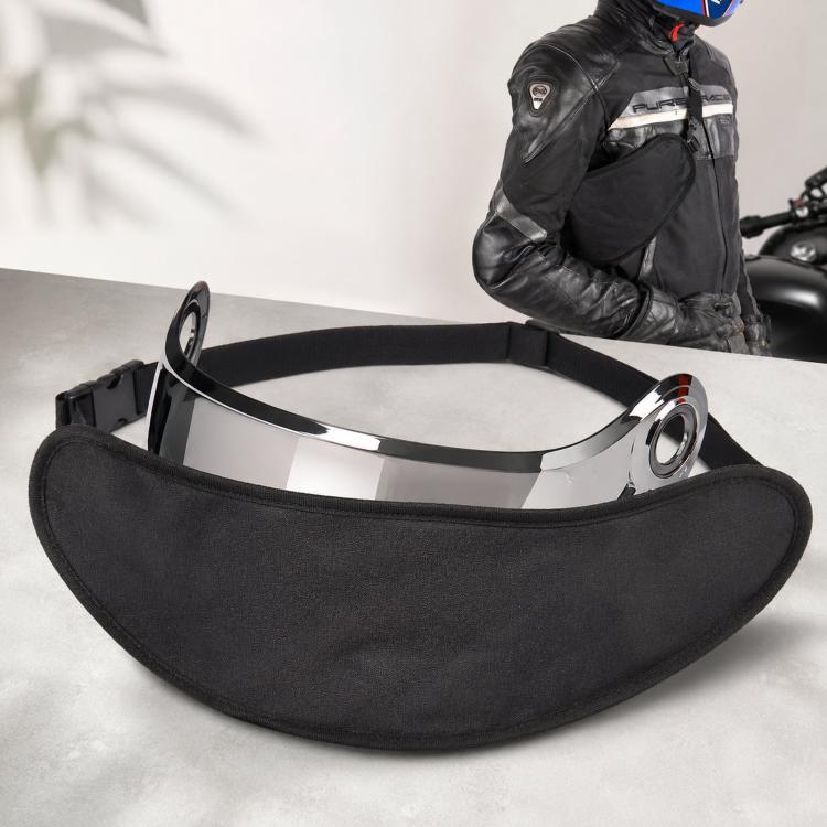 Universal Motorcycle Helmet Visor Bag Scratch-Proof Shield Carrying Pouch with Adjustable Waist Strap