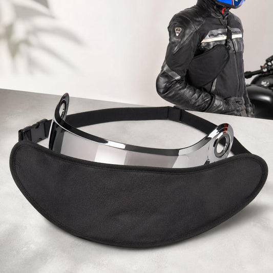 Universal Motorcycle Helmet Visor Bag Scratch-Proof Shield Carrying Pouch with Adjustable Waist Strap