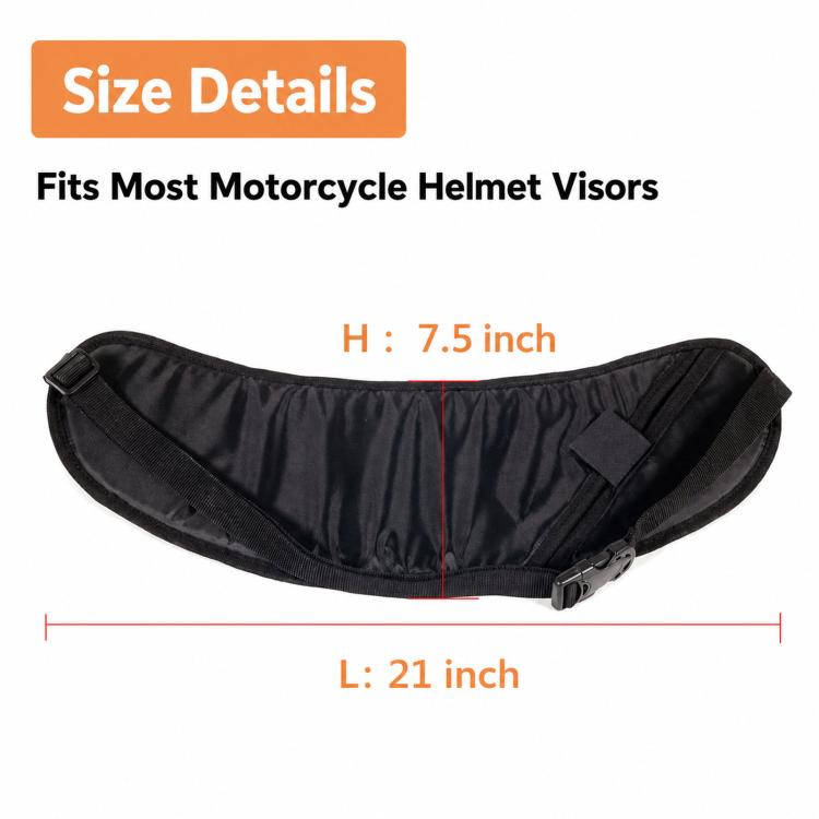 Universal Motorcycle Helmet Visor Bag Scratch-Proof Shield Carrying Pouch with Adjustable Waist Strap