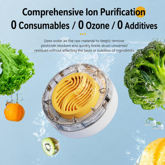 Fruit Vegetable Washing Machine Food Purifier With Wireless Charging Base