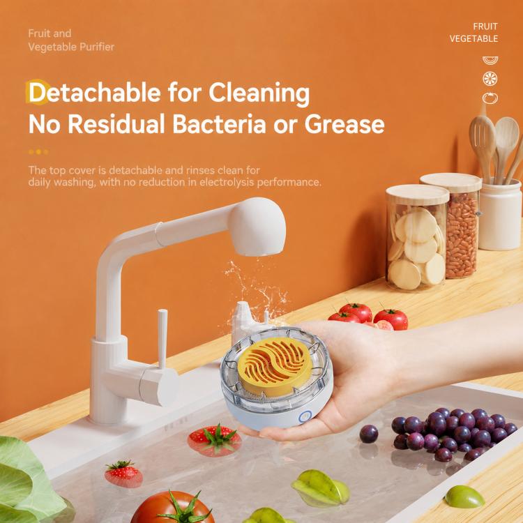 Fruit Vegetable Washing Machine Food Purifier With Wireless Charging Base
