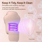 Foot callus remover cleaning case with violet UV light inside and protected cavity