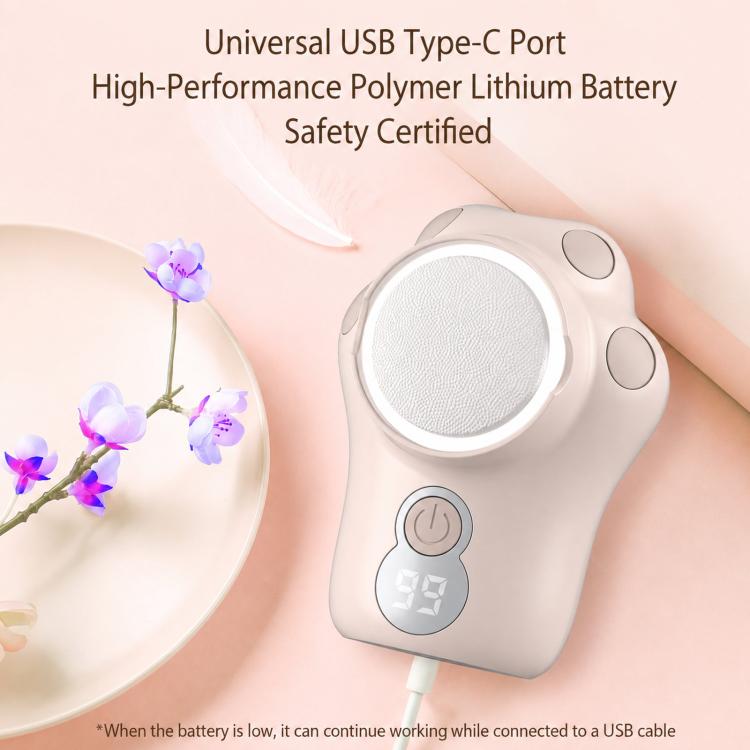 Rechargeable foot callus remover with Type-C charging port and LED power buttons