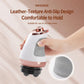 Handheld electric massager with anti-slip grip, rose-gold top and white body