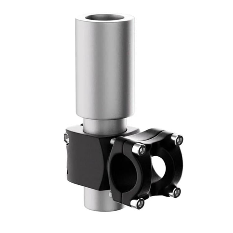 Adjustable roof pipe mount bracket with metal clamp for antenna mounting