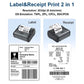 Portable 4 inch Thermal Label Printer Wireless Bluetooth Shipping Label Maker With OLED Screen, M430B