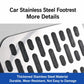 Stainless steel footrest panel with raised anti-slip tread dots and grooves