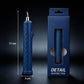 Blue heated film tool in retail box, showing compact 3 cm width and height