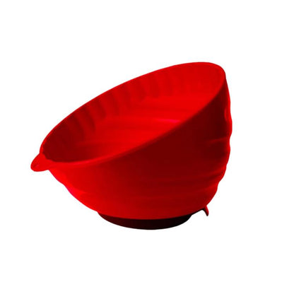 Red magnetic storage bowl for car repair screws and small metal parts