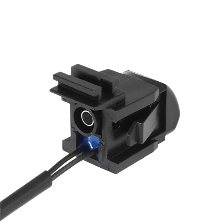 Windshield washer fluid nozzle housing with blue clip, black plastic, A2118601147