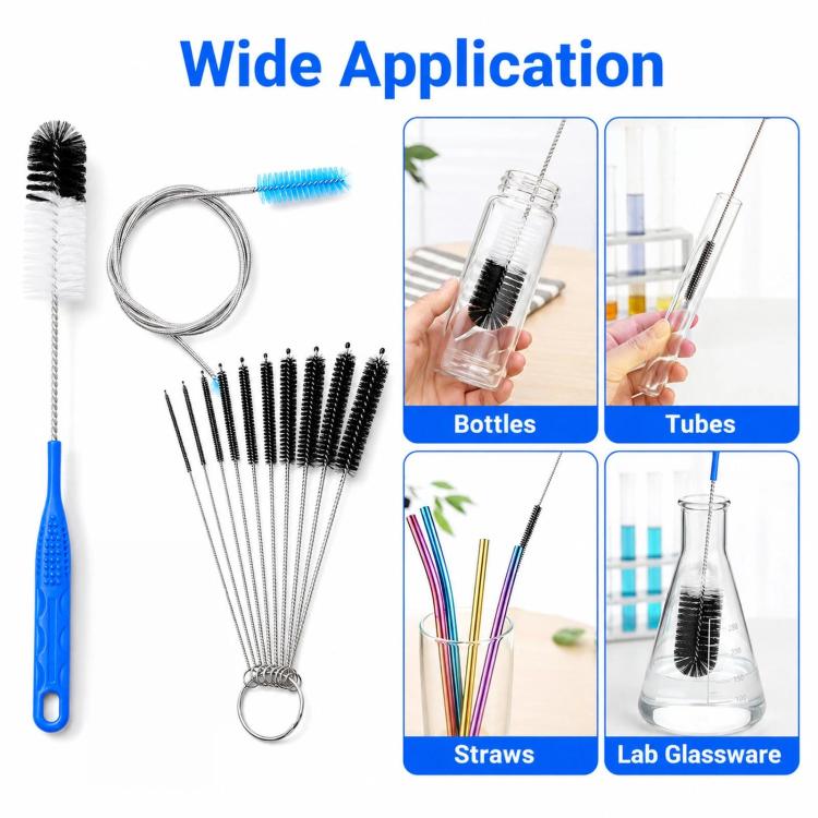 12pcs /Set Glass Tube Cleaning Brush Kit