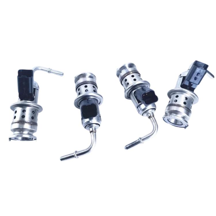 Multiple urea injectors with metal housings and wiring connectors, assorted angles