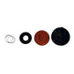 Car valve cover kit parts: spring coil, black ring, orange cap, black cover