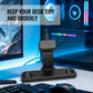 Black magnetic charging dock desktop stand with upright cradle and rounded base pads