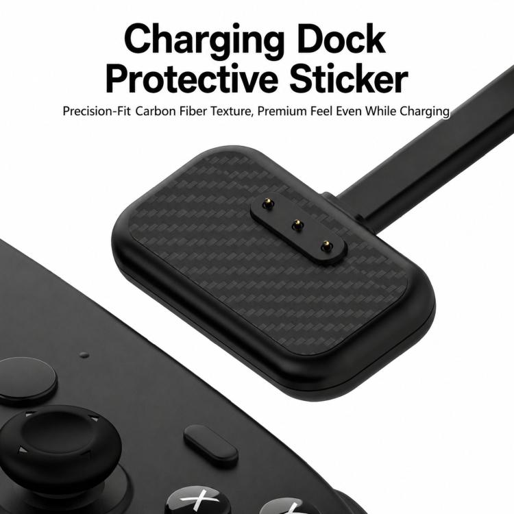 Charging dock protective sticker with carbon fiber texture
