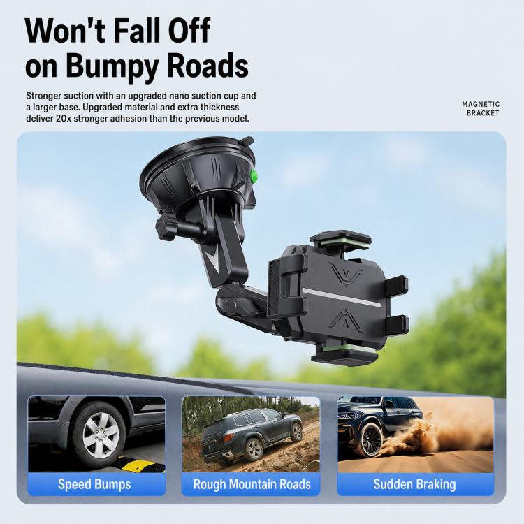 Car-mounted Universal Suction Cup Silicone Phone Holder