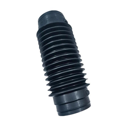 Air intake hose, dark ribbed flexible tube with flared end