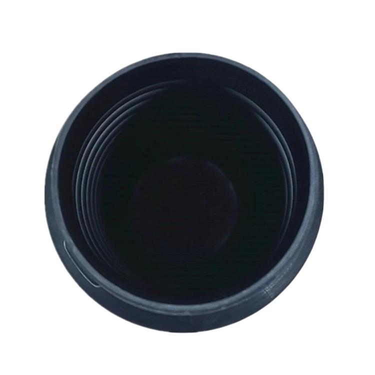 Air intake hose end cap view with circular opening and inner ridges