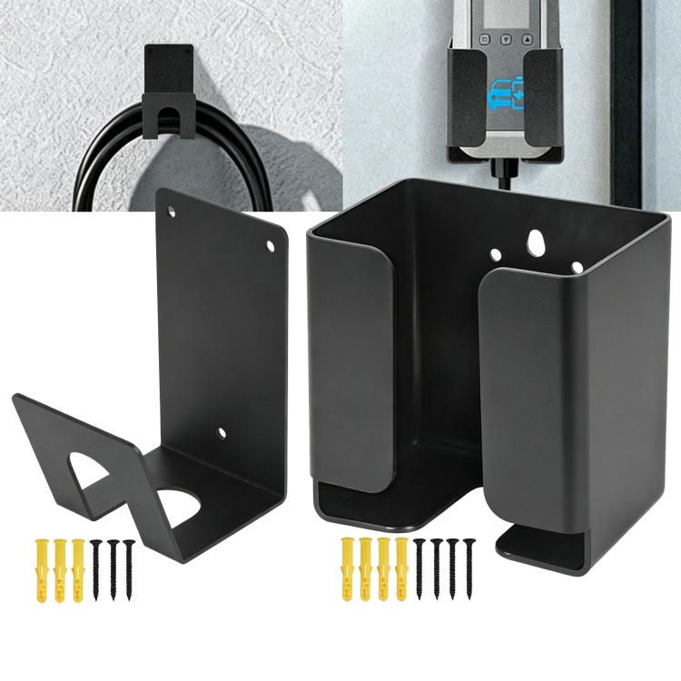 Universal EV Charger Control Box Bracket Holster And Cable Organizer, Control Box Holder Only, Hook Only, Hook + Box Bracket