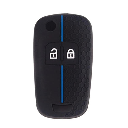 Folding Two-Button Honeycomb Texture Full-Coverage Key Cover for Opel Meriva