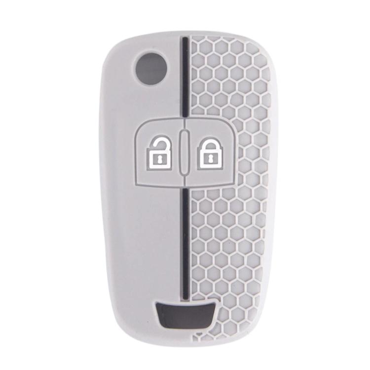 Folding Two-Button Honeycomb Texture Full-Coverage Key Cover for Opel Meriva
