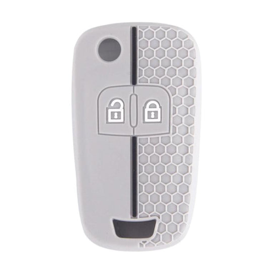 Folding Two-Button Honeycomb Texture Full-Coverage Key Cover for Opel Meriva